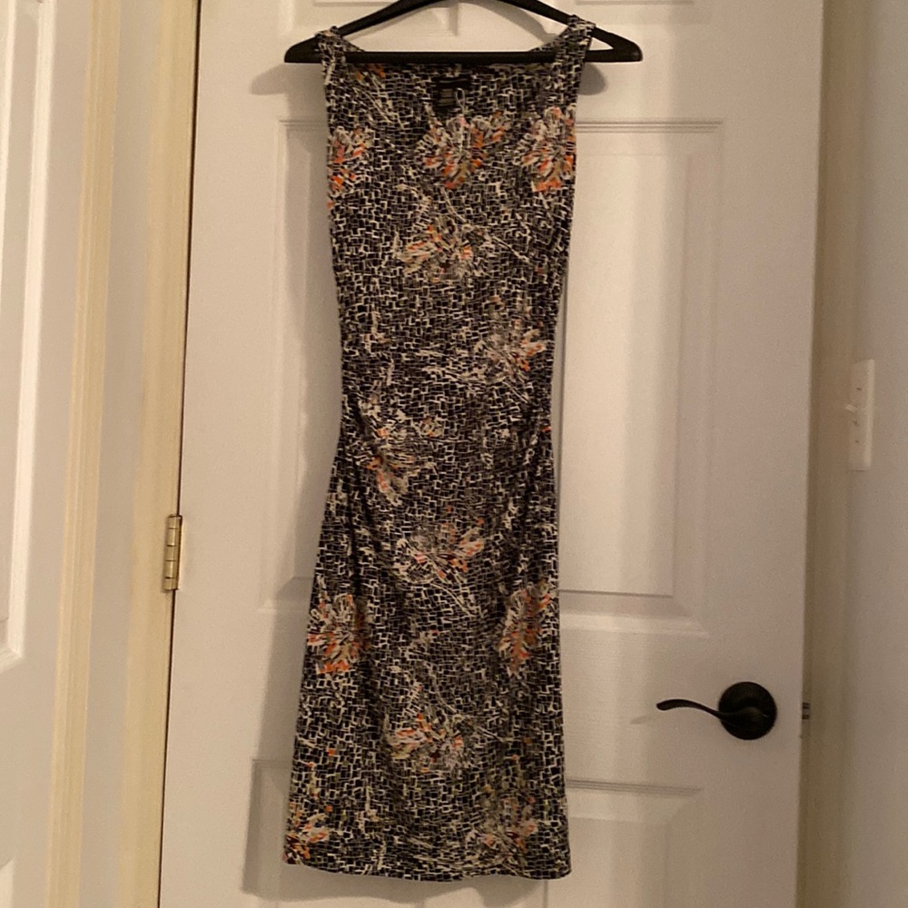 BCBGMAXAZRIA NWOT Women’s Dress. Black, Brown, Green & Orange. Size XS.